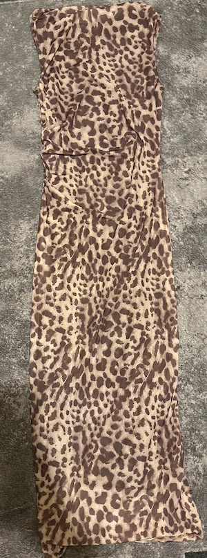 Ärmelloses Kleid mit Leopardenmuster