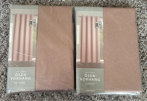 2x Ösenvorhang LARIUS leichtes Rosa 140 245 cm neu