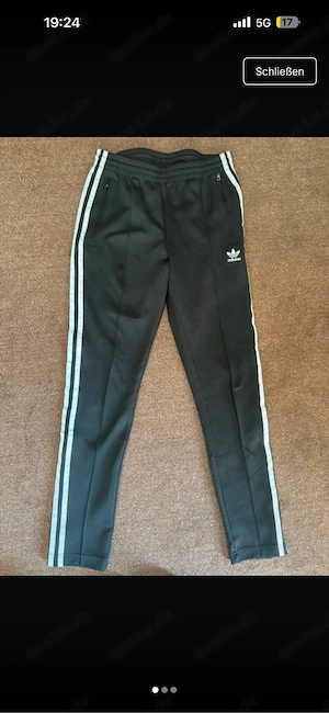 Adidas Jogginghose schwarz mit weißen Streifen