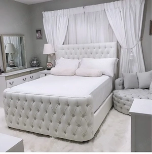 Luxus Chesterfield Polsterbett - Brandneu | Garantie | Alle Farben Verfügbar