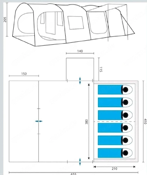 skandika 6 Personen Zelt 