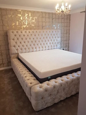 Kingsize Chesterfield Bettgestell - Alle Farben Verfügbar - Brandneu mit Garantie