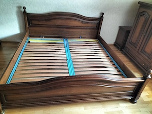 Doppelbett Eiche massiv dunkel 