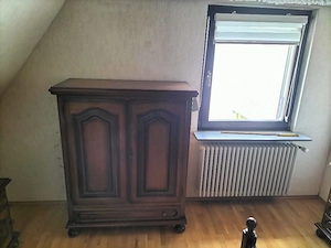 Schlafzimmer Komode groß Eiche massiv dunkel 