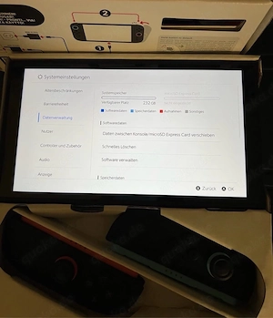 Nintendo Switch mit Mario Kart World und Rechnung