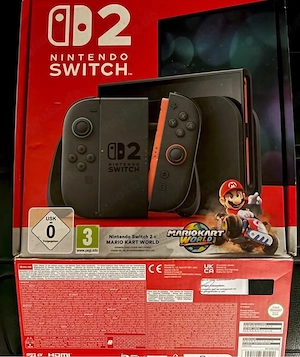 Nintendo Switch 2 mit Mario Kart World und Rechnung 