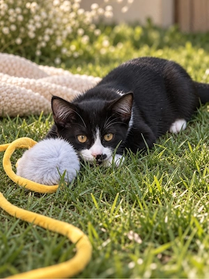    Liebevolles Zuhause für unser schwarz-weißes Katzenmädchen gesucht   