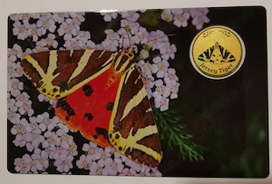 Goldmünze in Coincard "Euplagia" .999er Gold, 1 1000 oz Auflage nur 50.000 Stück!