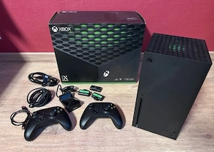 Xbox Series X Konsole mit 1TB SSD Speicher - 2 Controller inklusive Akkus - Ladestation 
