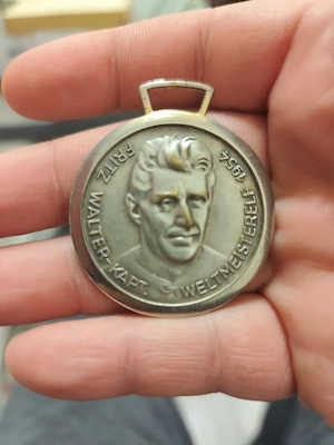 Seltene Erinnerungsmedaille: Fritz Walter   Kapitän der Weltmeisterelf 1954