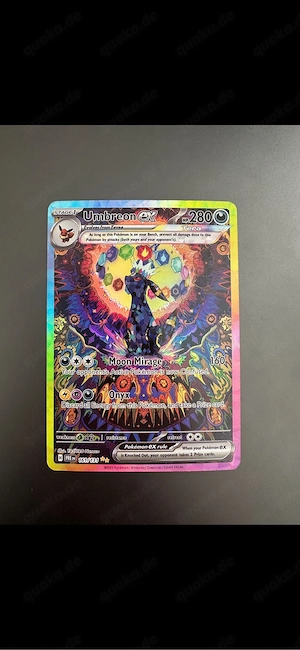 seltene Pokemon Karte Umbreon EX