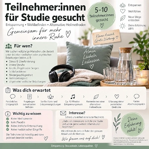 Teilnehmer*innen für Studie gesucht