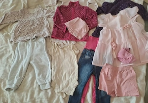 Zu verschenken ! Bekleidungspaket Gr. 86 Mädchen - 13 Teile