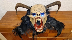 Krampusmaske Krampus Maske Holz LED Augen