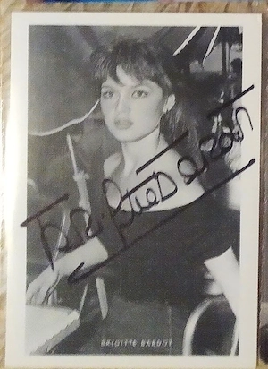 Autogramme Brigitte Bardot