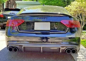 Audi A5 S5 S-Line Diffusor Facelift 2012-2016 Schwarz Glanz