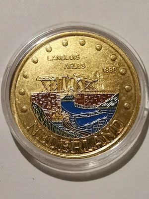 5 EURO-Münze Niederlande 1996 "Vincent van Gogh", vollvergoldet, unzirkuliert, Zertifikat