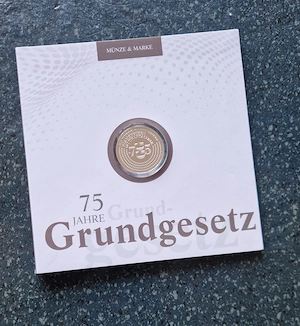 Numisfolder Münze & Marke "75 Jahre Grundgesetz" 