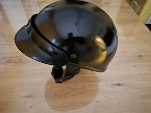 Chopper Helm   Halbschalenhelm Braincap Schwarz
