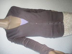 Basic Long Lange Feinstrick Jacke Fein Strickjacke Feinstrickjacke Cardigan ZARA 36-40  S-M schiefer