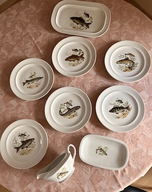 9-teiliges Fisch-Service