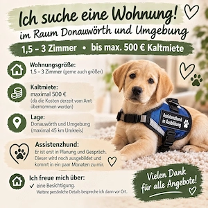 Wohnung gesucht   Raum Donauwörth & Umgebung