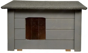 Kleines Katzenhaus Outdoor aus Holz - Isoliertes Katzenhütte für Garten oder Terasse - Kleintierhaus