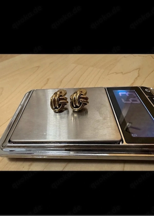 Elegant geflochtene Manschettenknöpfe aus 333er Gold (8 Karat)   6,3g
