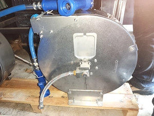 Knauss Schlauchaufroller Edelstahl 10 m gebraucht kaufen, 200 bar, mit Brause