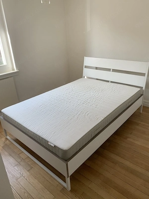 Ikea Trysil Bett Weiß 140x200 mit Luröy Lattenrosten+ Matratze