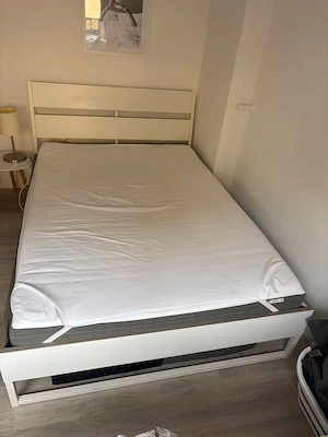 Ikea Trysil Bett Weiß 140x200 mit Luröy Lattenrosten