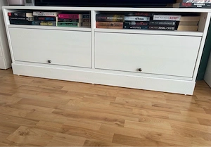 IKEA HAVSTA TV-Bank mit Sockel   Weiß   Massivholz Bild 4