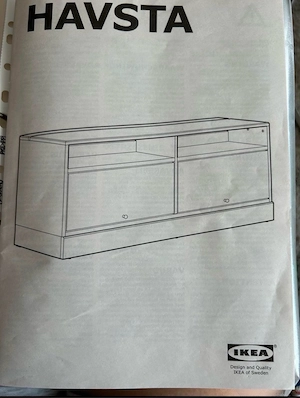 IKEA HAVSTA TV-Bank mit Sockel   Weiß   Massivholz Bild 5