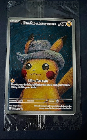 Pikachu with Grey Felt Hat - Van Gogh Museum Promo - SVP EN 085