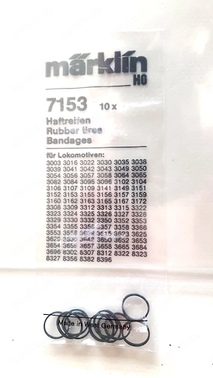 Modellbau Märklin Ersatzteil Haftreifen 7153 für Lokomotiven  NEU OVP
