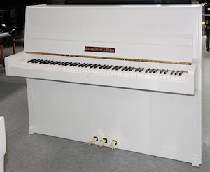 Klavier Steingraeber & Söhne, 115 cm, weiß satiniert, Renner-Mechanik, 5 Jahre Garantie