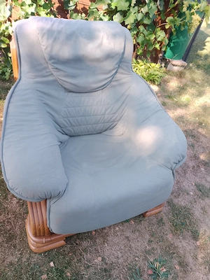 Sitz Sofa 3+2+1 Echtholz Garnitur