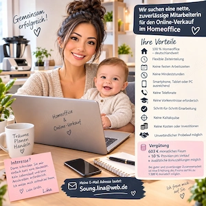Homeoffice Minijob Teilzeit flexibel | auch ohne Erfahrung l Nebenjob Job, Heimarbeit Nebenverdienst