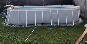 Intex Prism Frame Oval Pool 610x305 + Sandfilteranlage, Salzsystem & Zubehör