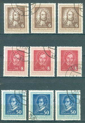 DDR gestempelter Posten Nr. 308-310 wie auf dem Bild zu sehen