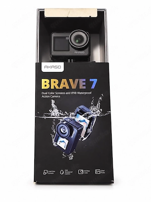 AKASO Brave 7 Actionkamera Dual Color Screens IPX8 4K30fps 20 MP Schwarz neu