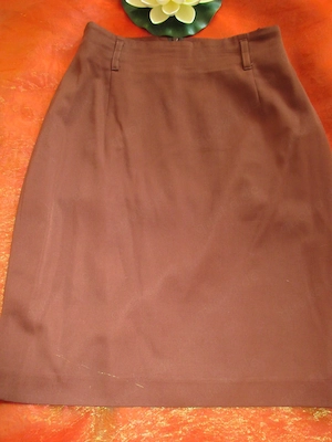 Business Sekretärinnen Schurwolle Etui Shift High Waist Mini ROCK Betty Barclay 32-34 XS terracotta
