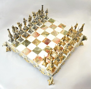 Giuseppe Vasari Mittelalter Schachspiel Vergoldet