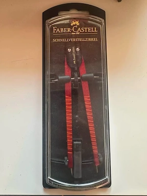 Faber-Castell quick-adjust compass with case