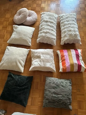 Various decorative cushions   sofa cushions    5 or  8 each