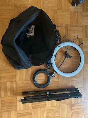 Hama LED Ring Light Set with Tripod, Phone Holder & Bag