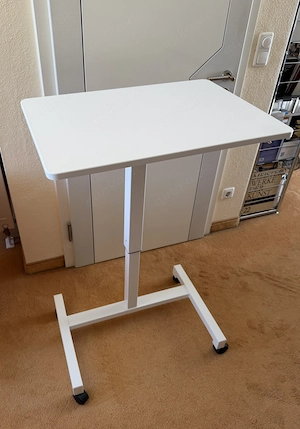 Laptop-Schreibtisch, höhenverstellbar, weiß
