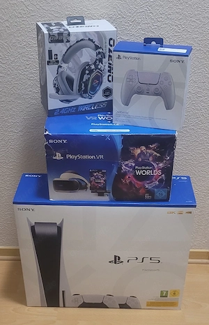 Sony Playstation 5 + Gaming Headset + umgebauten Controller