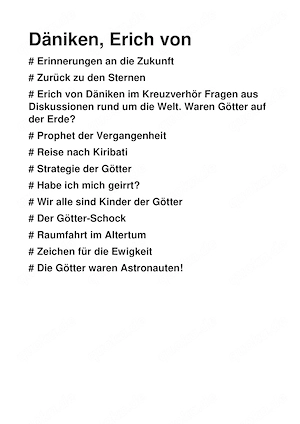 Sammlung 13 Bände (Konvolut) Erich von Däniken (u.a. Erinnerungen an die Zukunft)
