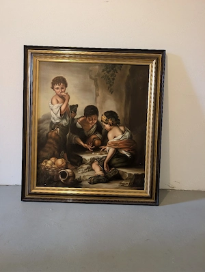 Ölgemälde Würfelspieler